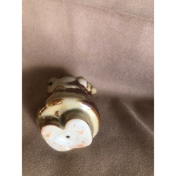 Small Folk Art Santa Ceramic Figure with Metal Tree - Picture 4 of 4